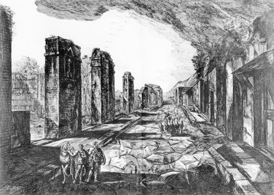 Ansicht der Taverne von Pompeji mit dem Priapus-Ladenschild, aus 